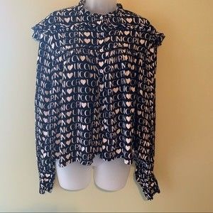 NEW Wildfox Sample Unicorn Blouse, Size Small